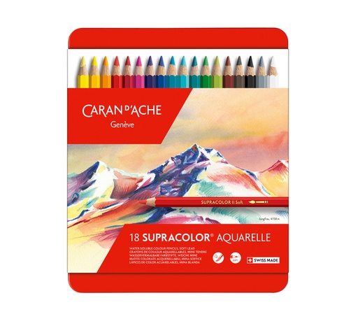 [710718] Crayon de couleur Caran d’Ache Supracolor 18 pièces assorti