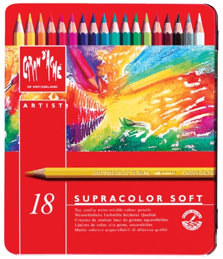[710718] Crayon de couleur Caran d’Ache Supracolor 18 pièces assorti