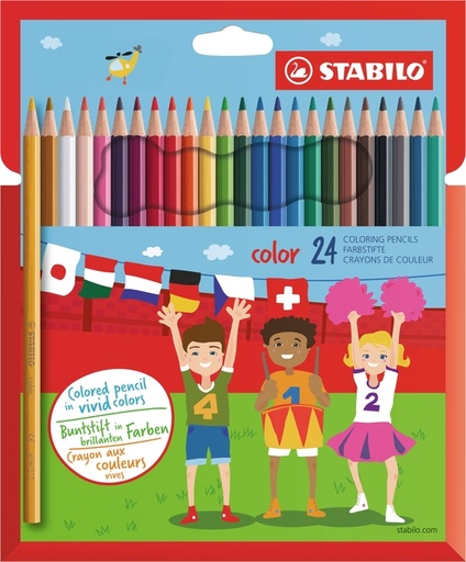 [640011] Crayons de couleur STABILO 979 Color assorti étui carton 24 pièces