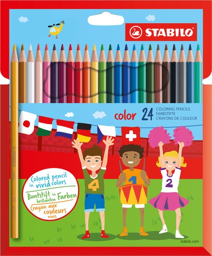 [640011] Crayons de couleur STABILO 979 Color assorti étui carton 24 pièces