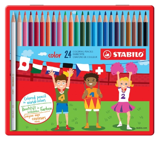 [640013] Crayons de couleur STABILO 979 Color assorti boîte 24 pièces