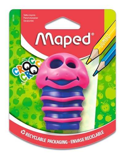 [340213] Puntenslijper Maped Croc Croc Bug 2gaats assorti