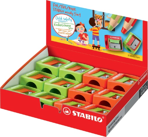 [340836] Taille-crayon STABILO Woody 4548/12 assorti