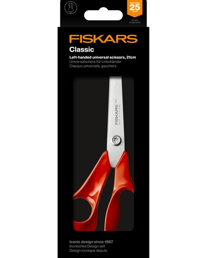 [337092] Schaar Fiskars Classic universeel 21cm links rood