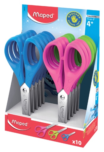 [337072] Ciseaux Maped Essentials 13cm gaucher assorti