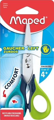 [337059] Kinderschaar Maped Sensoft 13cm links assorti