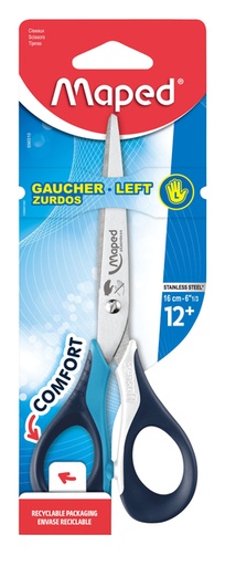 [337015] Ciseaux Maped Sensoft 16cm gaucher assorti