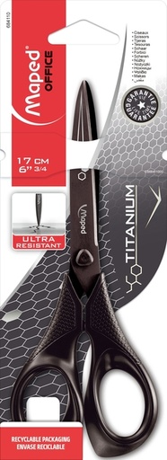 [337016] Ciseaux Maped Titanium 17cm noir