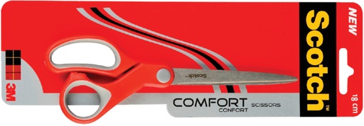 [337021] Ciseaux Scotch Confort 18cm rouge blister