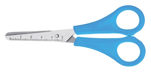 [337045] Kinderschaar Westcott 130mm rechtshandig ronde punt lichtblauw