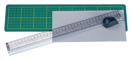 [722269] Règle de découpe avec tapis 38x10cm Surface coupe 33cm