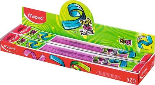 [343004] Liniaal Maped Twist 'n Flex 30cm assorti