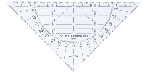 [736300] Équerre géométrique Aristo 1550 160mm flexible transparent