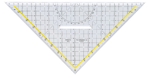 [736307] Equerre géométrique Aristo 1648/2 325mm grip transparent