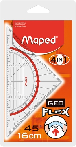 [736317] Equerre géométrique Maped Geo-Flex 16cm transparent