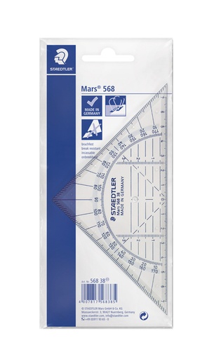 [736026] Geodriehoek Staedtler 568 160mm transparant