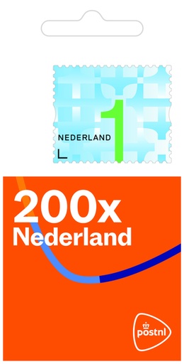 [890700] Timbre poste NL valeur 1 autocollant 200 pièces