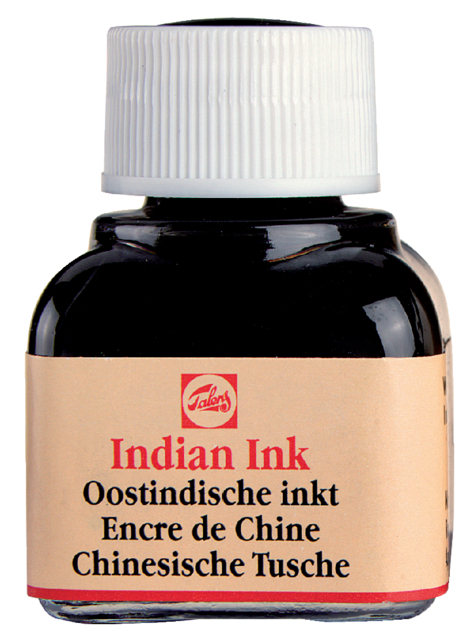 Oost-Indische inkt Talens zwart 11ml