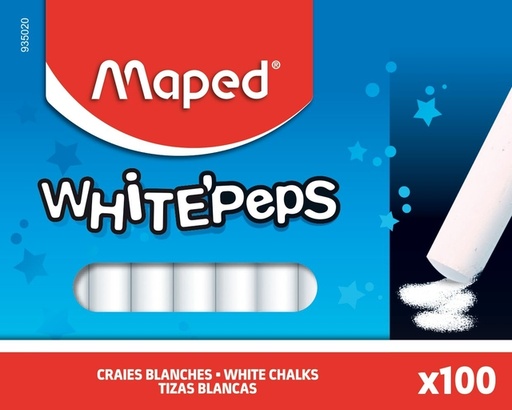 [142394] Schoolbordkrijt Maped White'Peps doos á 100 stuks wit