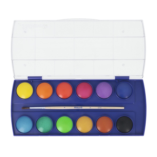 [640610] Boîte Aquarelle Pelikan 721324 12 couleurs assorti