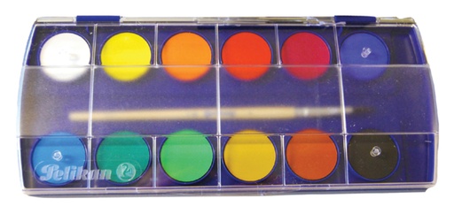 [640610] Boîte Aquarelle Pelikan 721324 12 couleurs assorti