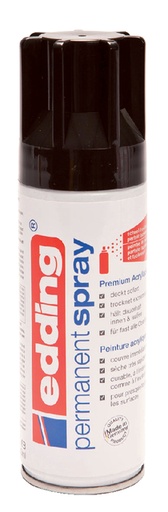 [640658] Spray peinture edding 5200 permanent noir profond brillant