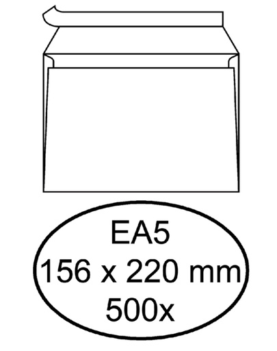 [180217] Envelop Quantore bank EA5 156x220mm zelfklevend wit 500 stuks