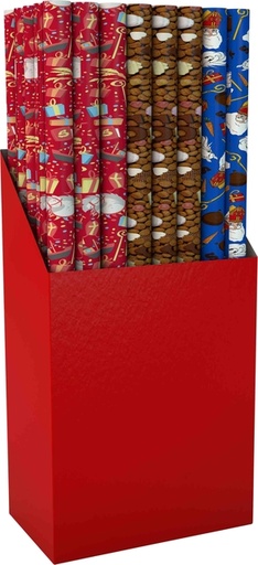 [960778] Inpakpapier Sint 300x100cm assorti