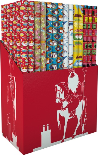 [963018] Papier cadeau Design Group Saint-Nicolas 250x46,5cm assorti