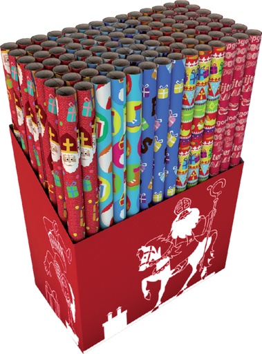 [963018] Papier cadeau Design Group Saint-Nicolas 250x46,5cm assorti