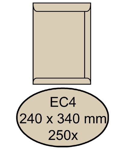 [180730] Envelop Quantore akte EC4 240x340mm cremekraft 250 stuks