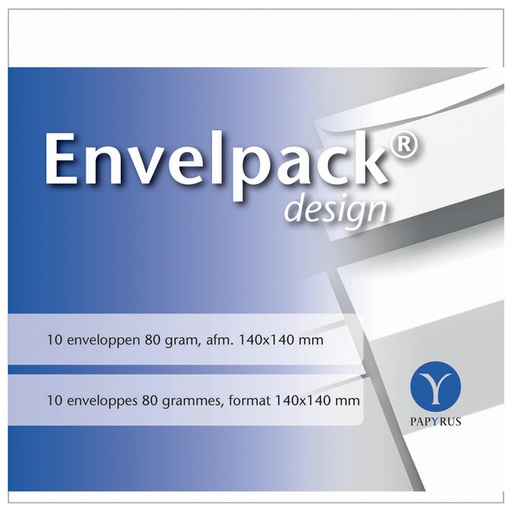 [170013] Envelop Papyrus Envelpack Design vierkant 140x140mm wit 894416 10 stuks