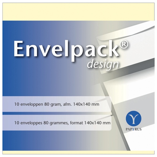 [170007] Envelop Papyrus Envelpack Design vierkant 140x140mm ivoor 894410 10 stuks