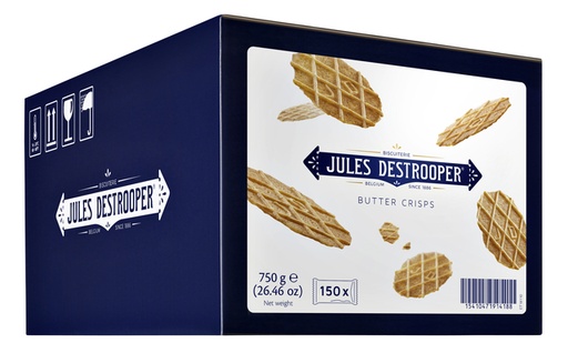 [891104] Koekjes Jules Destrooper natuurboterwafels doos 150 stuks