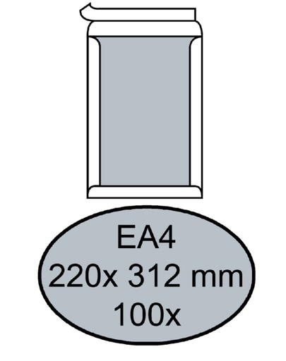 [181010] Envelop Quantore bordrug EA4 220x312mm zelfklevend wit 100 stuks