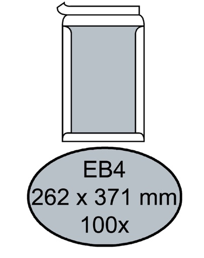 [181030] Envelop Quantore bordrug EB4 262x371mm zelfklevend wit 100 stuks