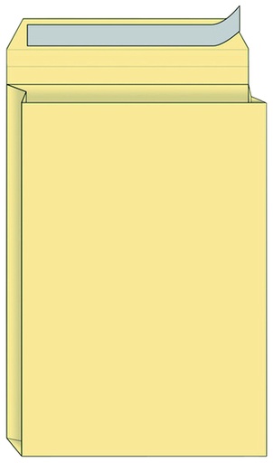 [180930] Pochette à soufflet Quantore 262x371x38mm autocollant crème 125 pcs