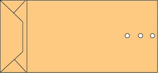 [180966] Pochette à soufflet Quantore 100x245x40mm brun 250 pièces