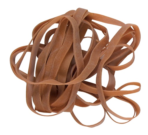 [832010] Elastique Standard 68 Rubber Bands 140x5mm 50g brun 28 pièces