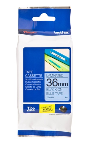 [930204] Ruban de lettrage Brother P-Touch TZe-651 standard 36mm noir sur bleu