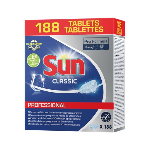 [891668] Vaatwastabletten Sun Pro Formula Classic 188 stuks