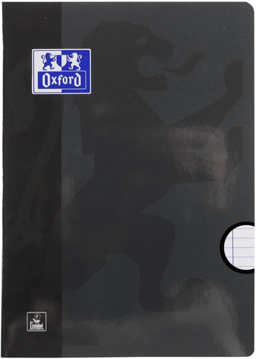 [011492] Cahier Oxford School A4 ligné 72 pages 80g noir
