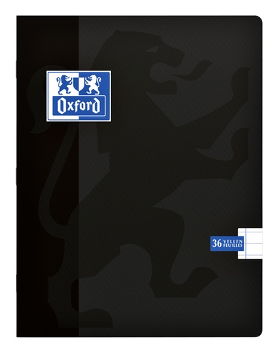 [011494] Cahier Oxford School A5 ligné 72 pages 80g noir