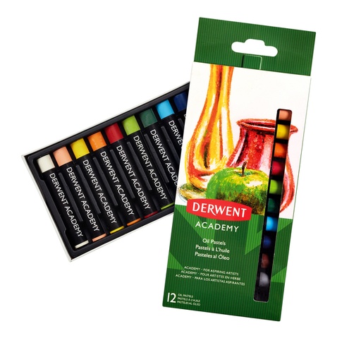 [640680] Pastel à l'huile Derwent Academy blister 12 pièces assorti