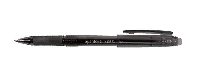 Stylo gel Quantore effaçable 0.7mm noir