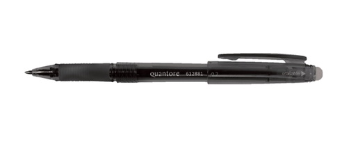 [612881] Stylo gel Quantore effaçable 0.7mm noir