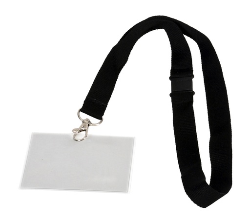 [921344] Badge - pashouder Europel met koord 90x60mm