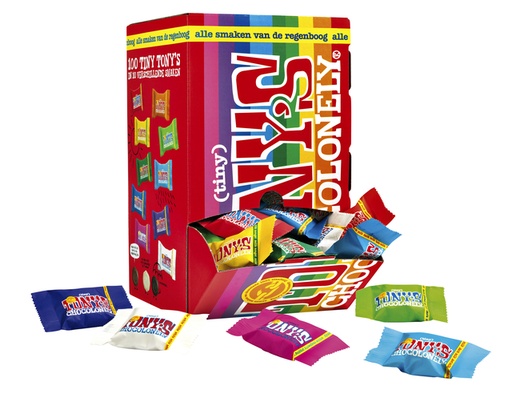 [891886] Chocolat Tony's Chocolonely Tiny mélange boîte 100 pièces
