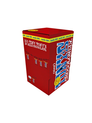 [891887] Chocolat Tony''s Chocolonely Tiny lait boîte 100 pièces