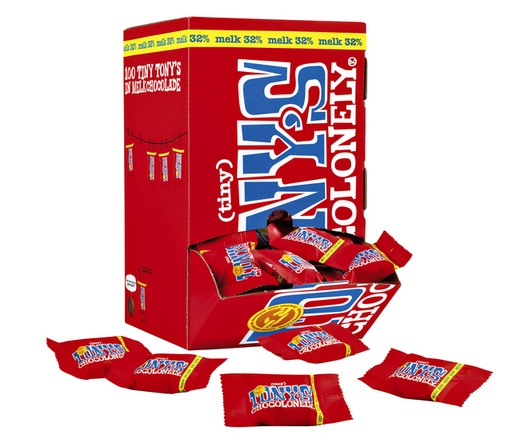[891887] Chocolat Tony's Chocolonely Tiny lait boîte 100 pièces